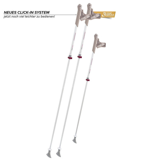 Komperdell Nordic Walking Stöcke - Sarma Powerlock pearl weiß - Vario 105-125cm