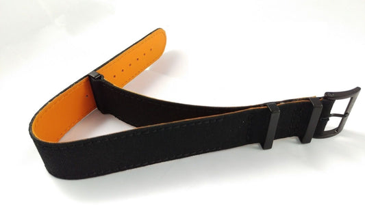 Nautica Ersatzband A15061G - Uhrenarmband Nylon schwarz 22mm - 15060 15061 Band