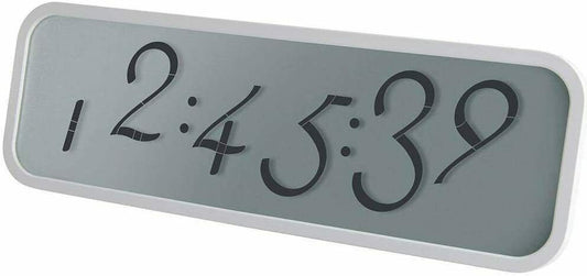Lexon LCD Wanduhr Tischuhr Script LR134W & LR134N - schwarz & weiß - L: 33,4 cm