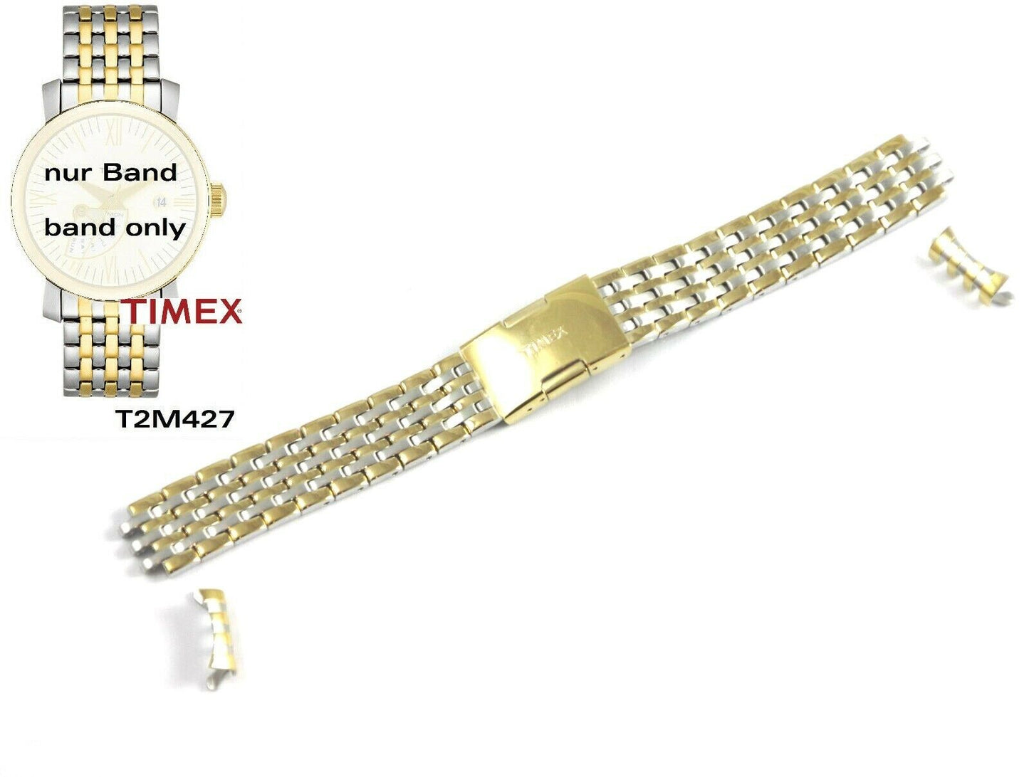 Timex Ersatzarmband für T2M427 Retrograde Anzeige Damen - passt T2M425 T2M426