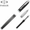 Parker IM Metallic Pursuit Fountain Pen, Füllfederhalter, Tinte blau, Feder M