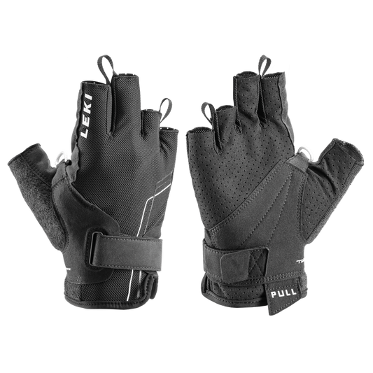 LEKI Nordic Breeze Shark Short - Walking & Skating Handschuhe - schwarz/weiß