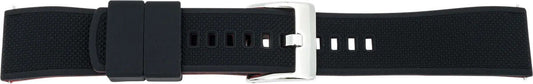 Silikonuhrarmband bicolor schwarz/rot - 22mm - Ersatzband - Quick Release