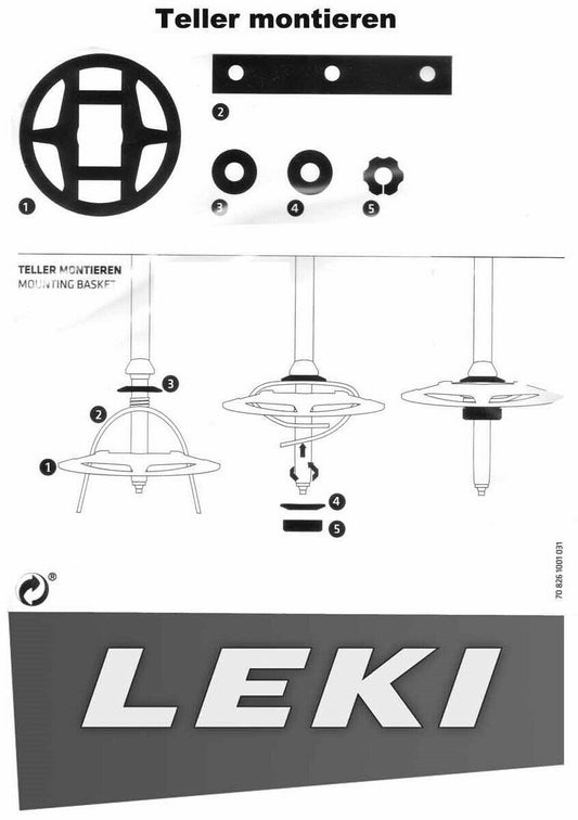 LEKI Tourenteller Tiefschnee mit Gewinde für Lekispitzen - Ø 115 mm - 1 Paar