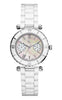 GUESS Gc 35003L1 Diver Chic Damenuhr  - weißes Edelstahlgehäuse & Keramikband