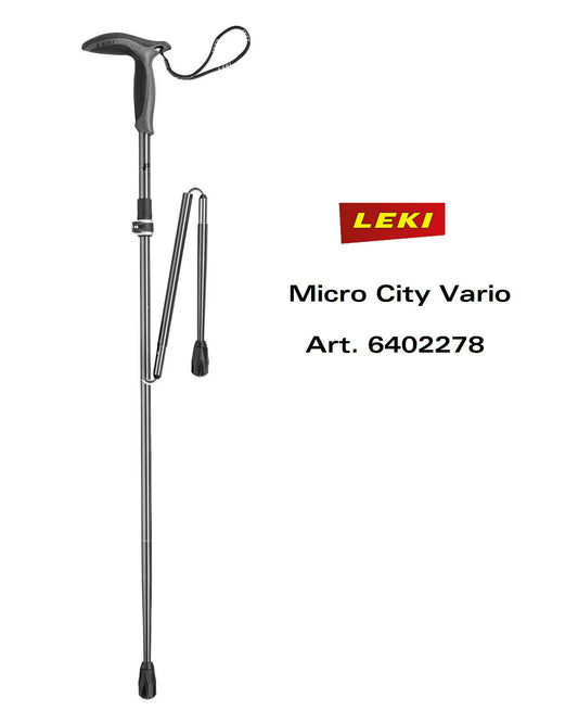 LEKI Micro City Vario Wanderfreund Speed Lock 2 - Wanderstock - Packmaß nur 32cm