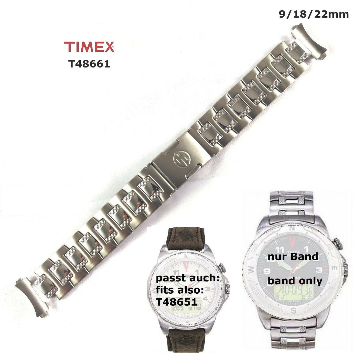 Timex Ersatzarmband T48661 Outdoor Expedition Digital Kompass - passt zu T48651