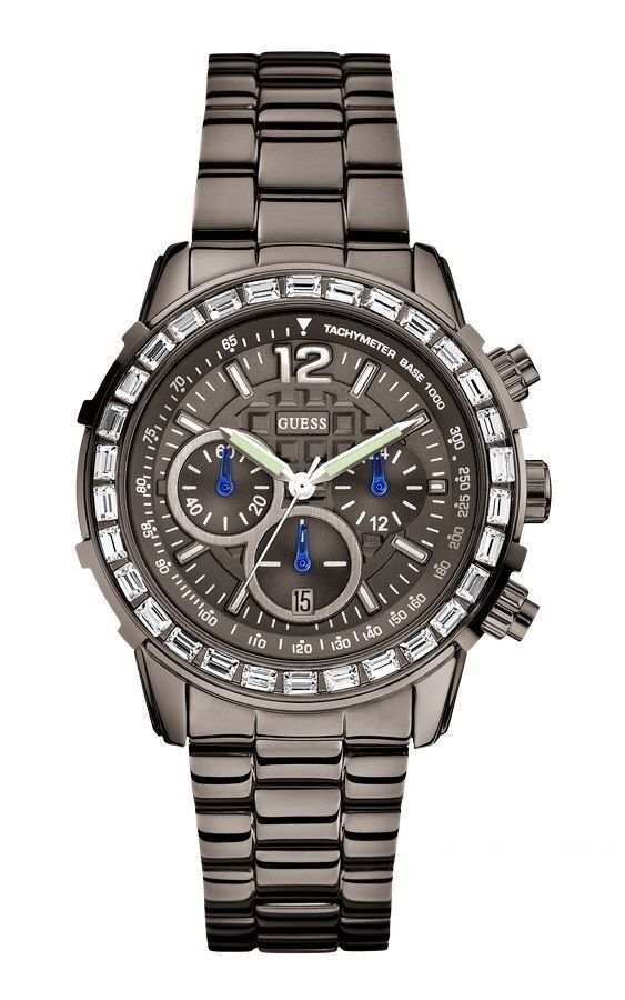 GUESS W0016L3 Damenuhr Lady B Edelstahlarmband gun metal
