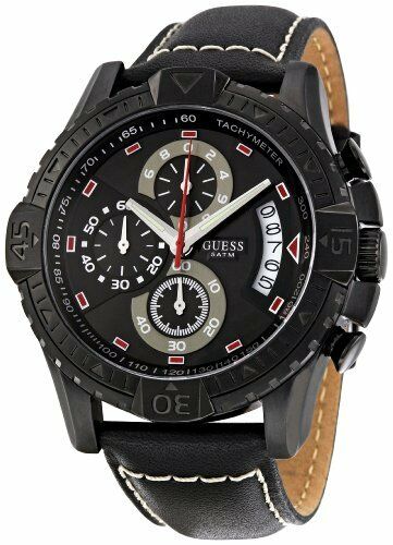 GUESS W18547G1 ACTIVATOR Herrenuhr Lederband schwarz