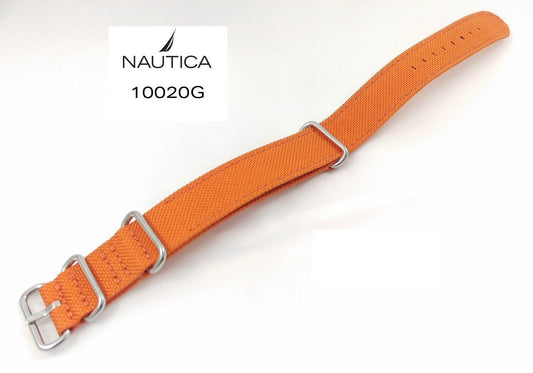 Nautica Ersatzband 10020G in orange oder 10021G in khaki - Uhrenarmband - 20 mm