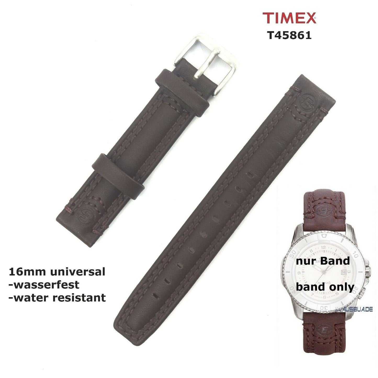 TIMEX Ersatzarmband T45861 EXPEDITION Easy Set Alarm - 16mm universal wasserfest