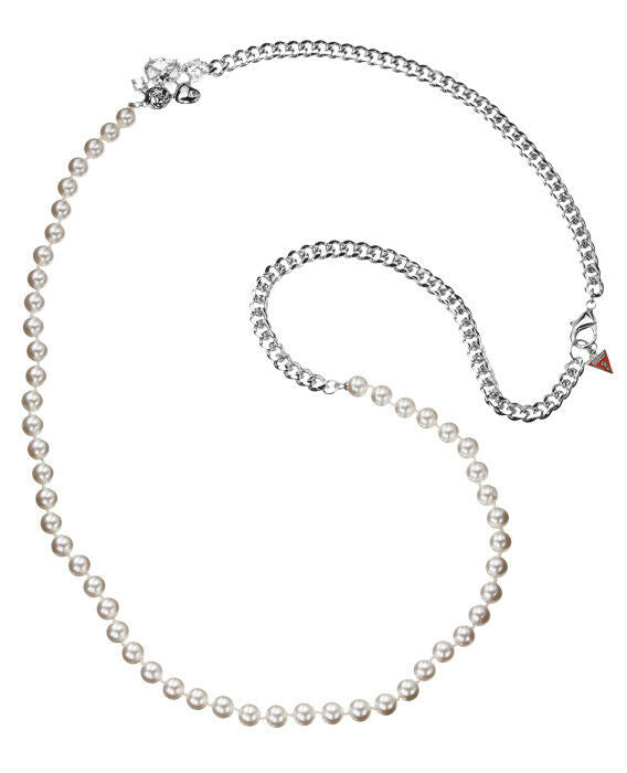 GUESS Halskette / Collier UBN81019 Perlen und versilbert