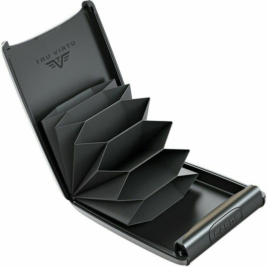 Tru Virtu Kreditkarten Etui Silk Fan Silber mit RFID Schutz gegen Auslesen