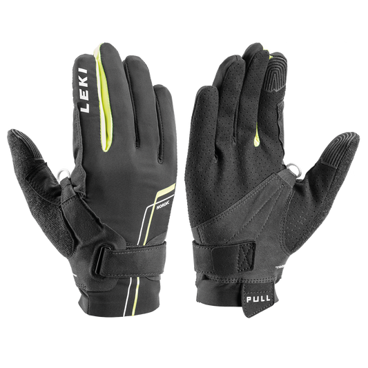 LEKI Nordic Move Shark - Nordic Walking & Skating Handschuhe - schwarz/gelb/weiß