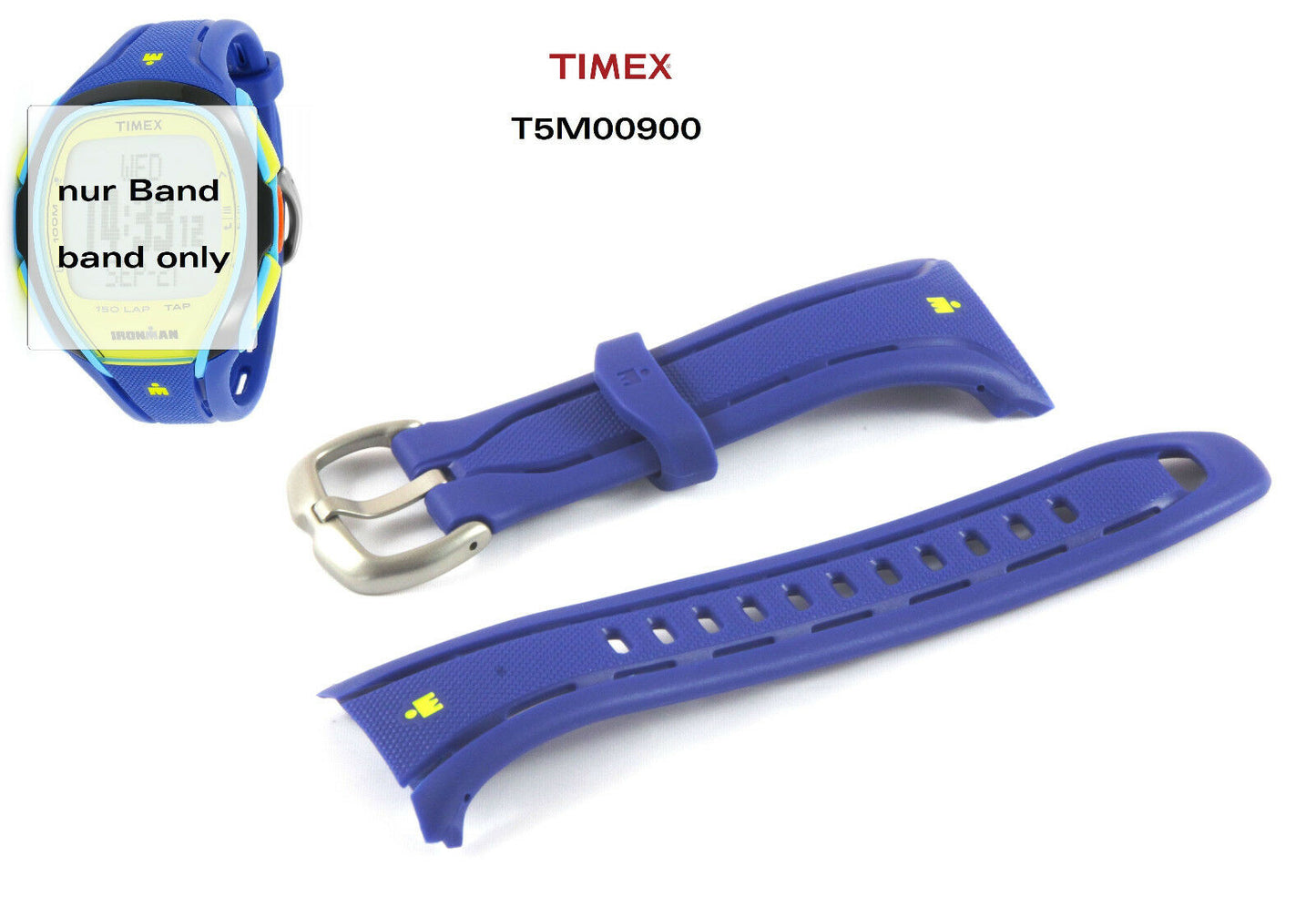 Timex Ersatzarmband TW5M00900  IronMan Sleek 150 Lap - Ersatzband Silikon 30mm