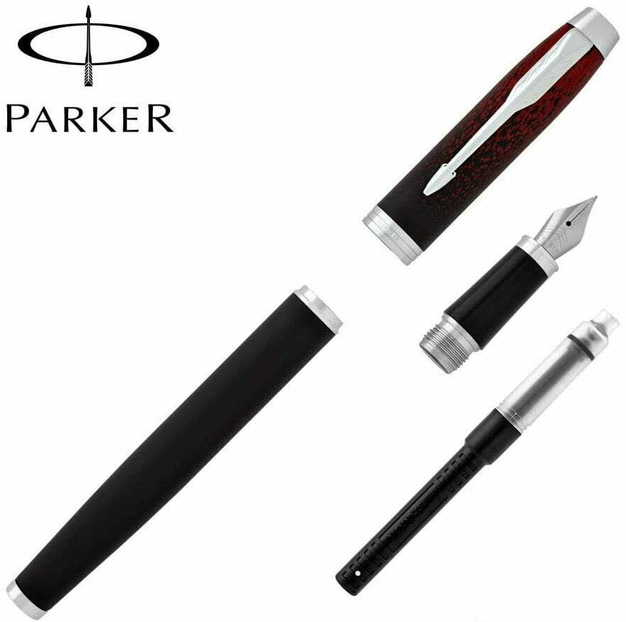 Parker IM Special Edition Red Ignite Fountain Pen - Tinte blau - Feder medium