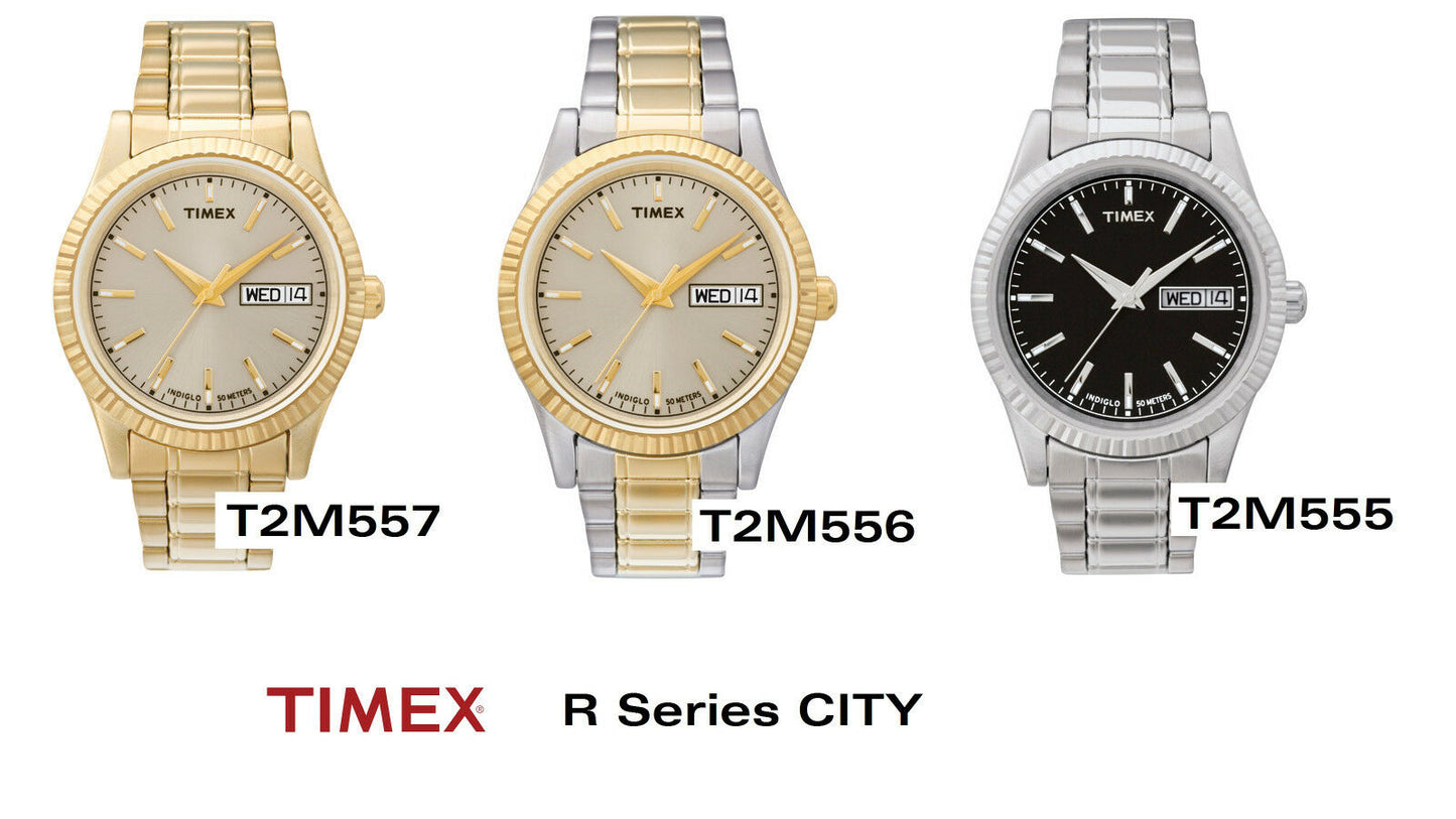 Timex Ersatzarmband T2M556 R Series CITY Herren - passt T2M557 & T2M555 - 18 mm