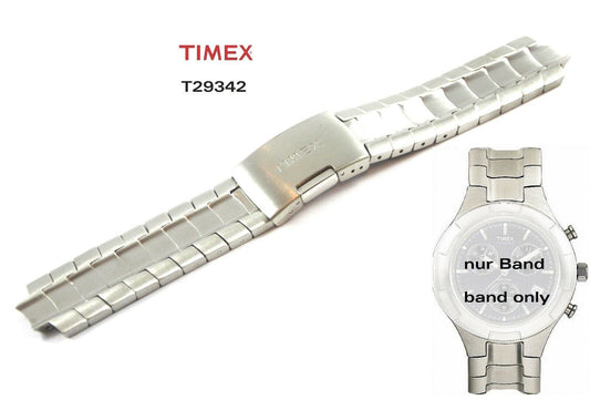Timex Ersatzarmband T29342 Chronograph - Ersatzband Uhrband 10/20mm Edelstahl