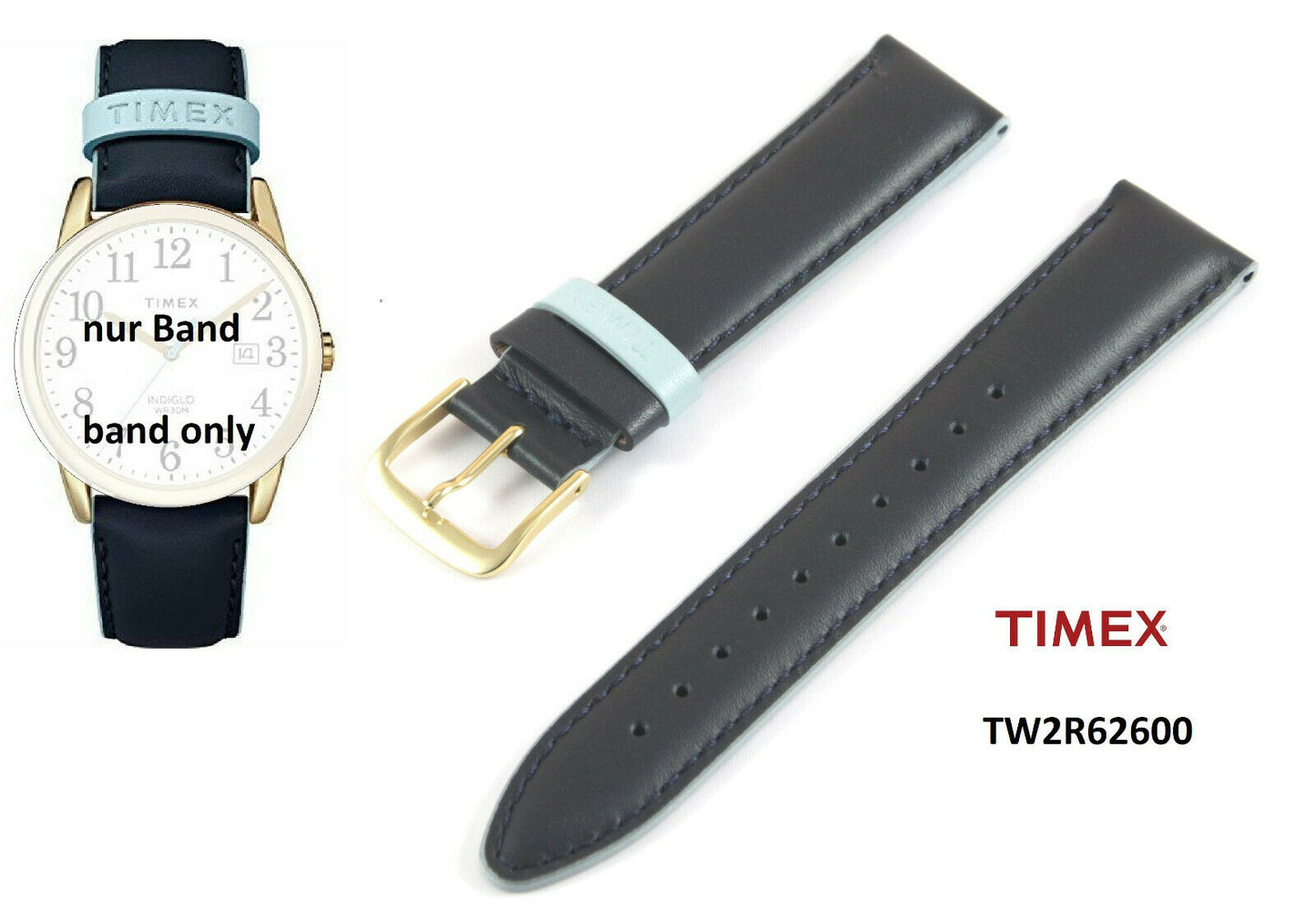 Timex Ersatzarmband TW2R62600 Easy Reader Color Pop - Ersatzband 20mm universal
