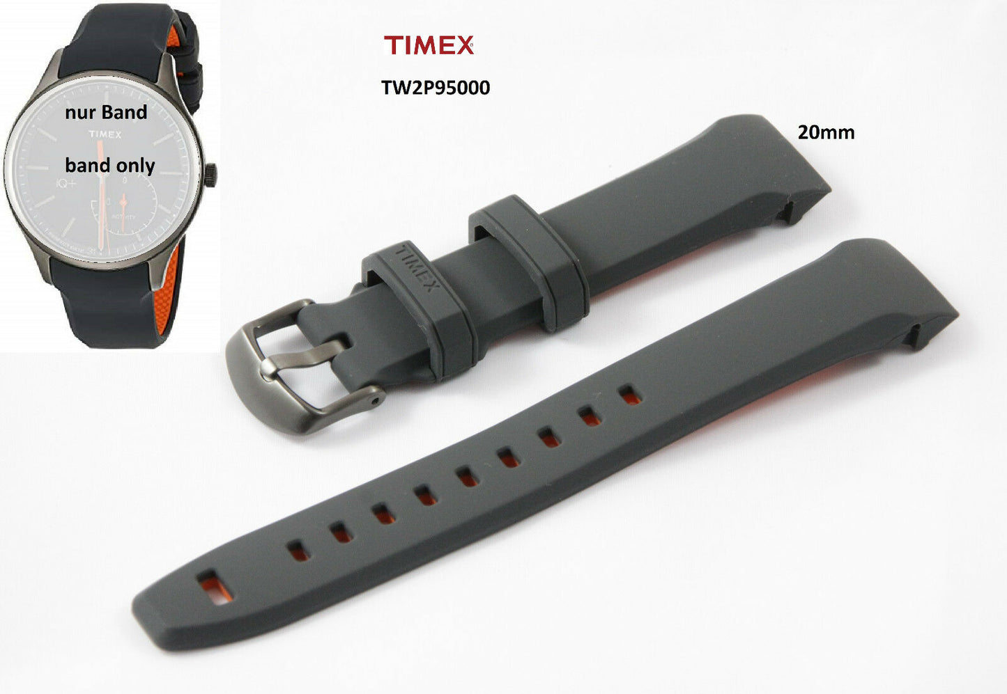 Timex Ersatzarmband TW2P95000 IQ Move Activity Tracker - fit TW2P94900 TW2P95100