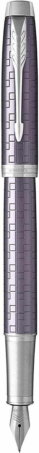 Parker IM Premium Dark Violet Chrome Trim - Füllfederhalter - M - 2x Tinte blau