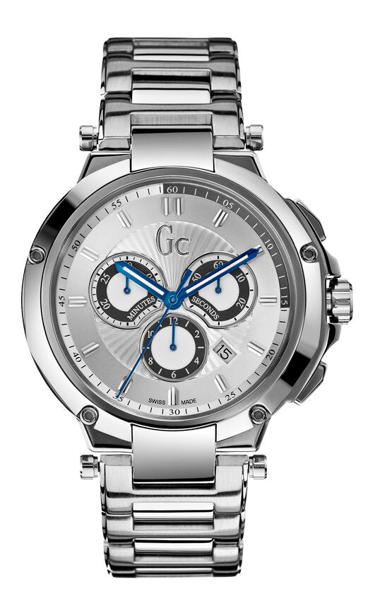 GUESS Gc X66004G1S GC-4 Executive Herrenuhr Silber Edelstahlgehäuse