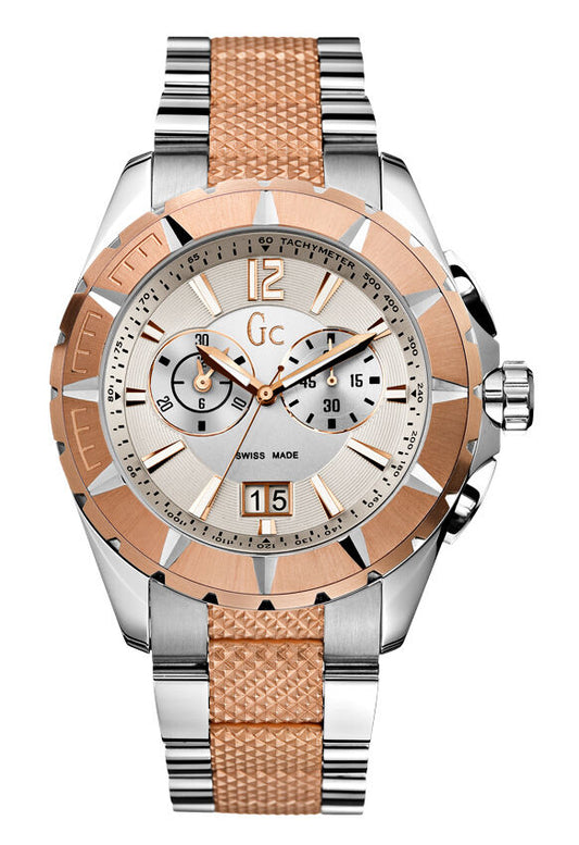 GUESS Gc 53001G1 Sport Class XXL Herrenuhr silber gebürstetes Edelstahlgehäuse