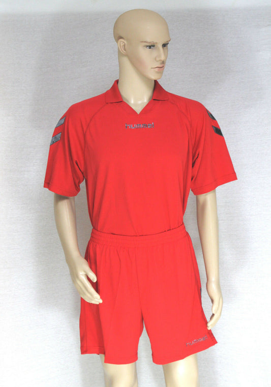 Hummel Trikot Set Fußball 14-teilig - Trikot Hose Stutzen - 100% Polyester - rot
