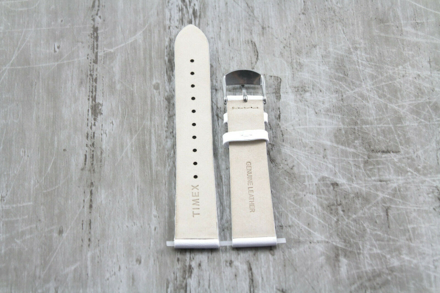 Timex Ersatzarmband TW2R66500 Crystal Bloom - 18mm - Leder - universal - weiß
