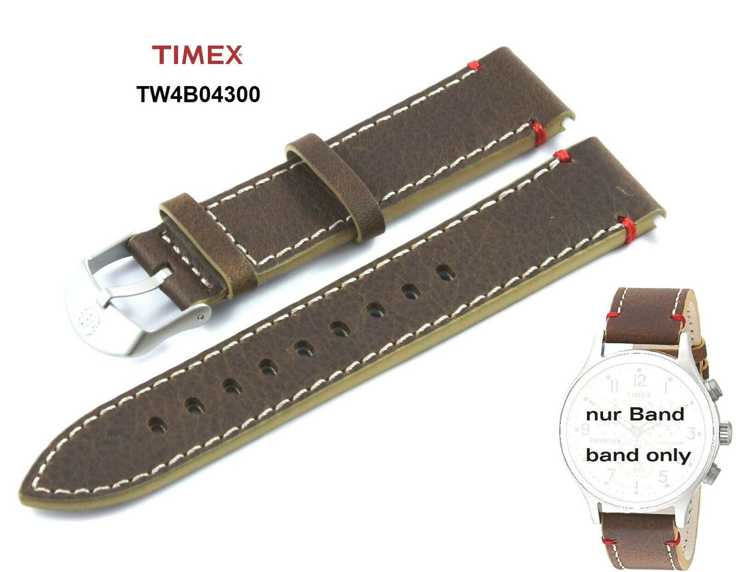 Timex Ersatzarmband TW4B04300 Expedition Scout Ersatzband - 20mm multifit Leder