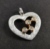 VIVA Anhänger Weiß/Rotgold 9 kt - Herz, Gewicht 1,2 gr, Brillanten 0,06 ct w/si