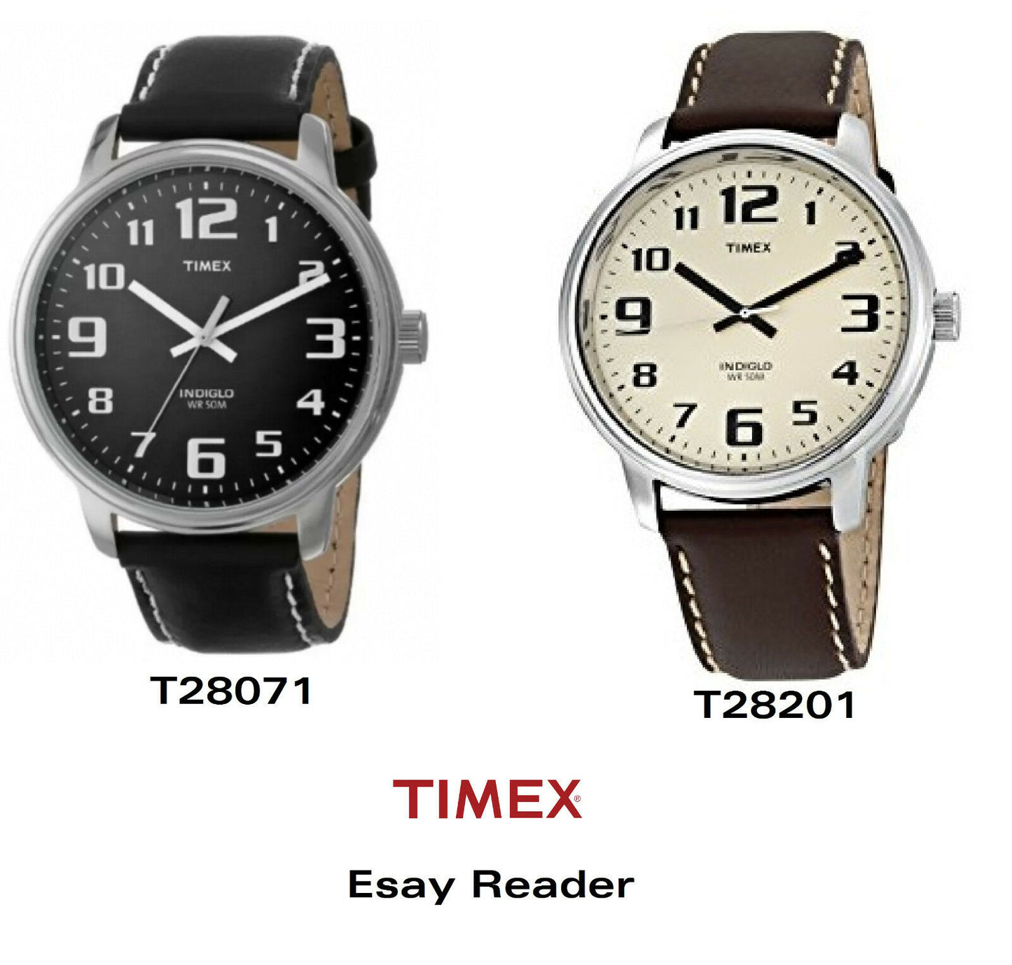 Timex Ersatzarmband T28201 Easy Reader Classic - 20mm universal Ersatzband Leder