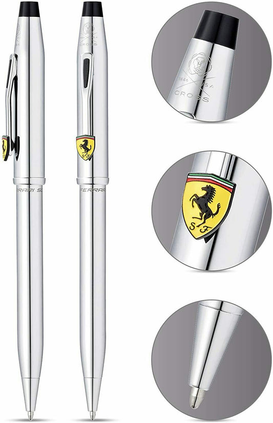 Cross Century II Ferrari Tintenroller - Chrom poliert - Tinte schwarz - Ø 0,7mm