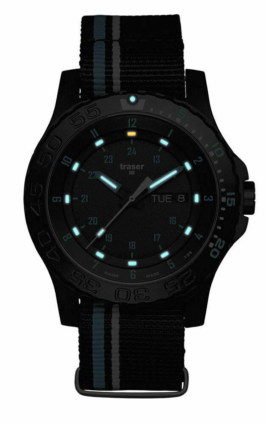 Traser H3 P66 Blue Infinity Herrenuhr Art.105545 - 45mm - 20 ATM - Textilband