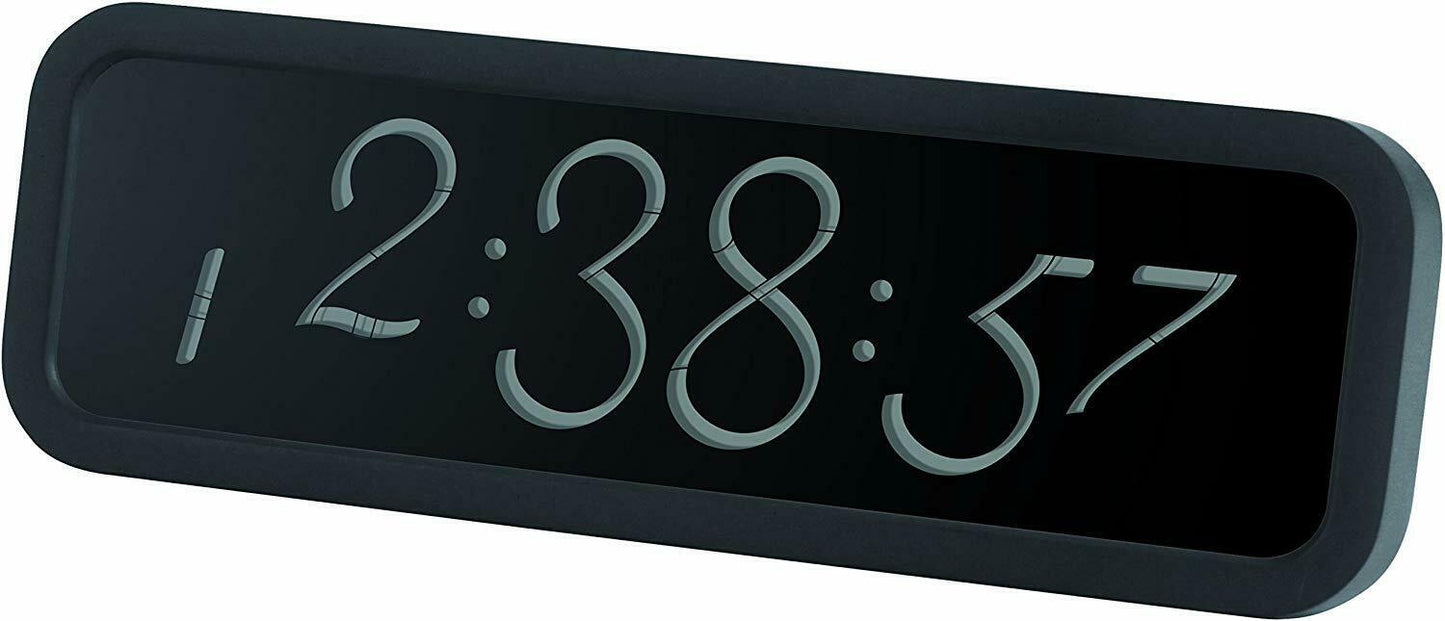 Lexon LCD Wecker Script LR133 - Wanduhr - Tischuhr - Farbauswahl schwarz & weiß