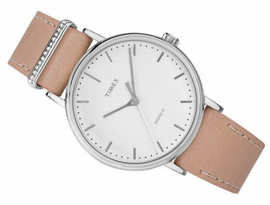 TIMEX Fairfield Crystal Accent TW2R70400 Damen - Lederband - Edelstahl - Ø37mm