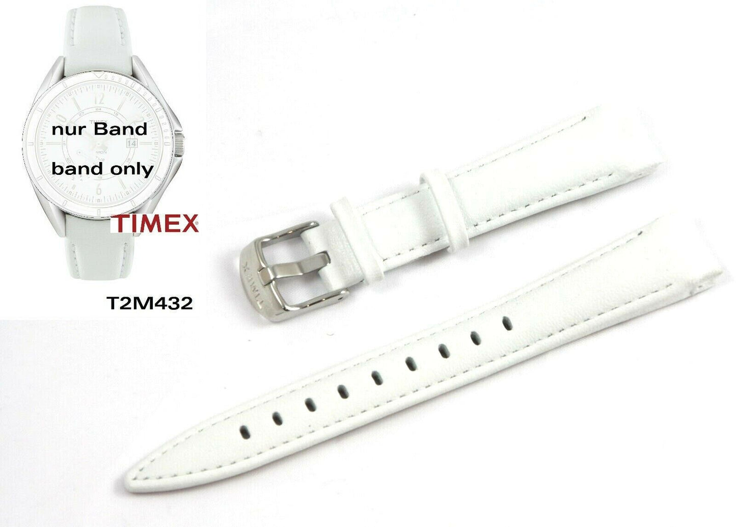 Timex Ersatzarmband T2M432 Retrograde Damenuhr 16mm - Ersatzband - T2M433 T2M434