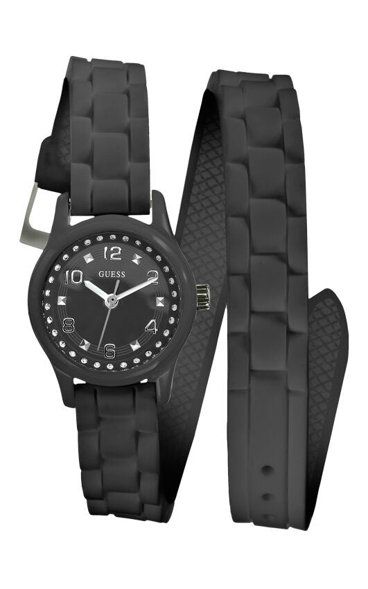 GUESS W65023L2 MICRO MINI Damenuhr schwarz mit Wickelband