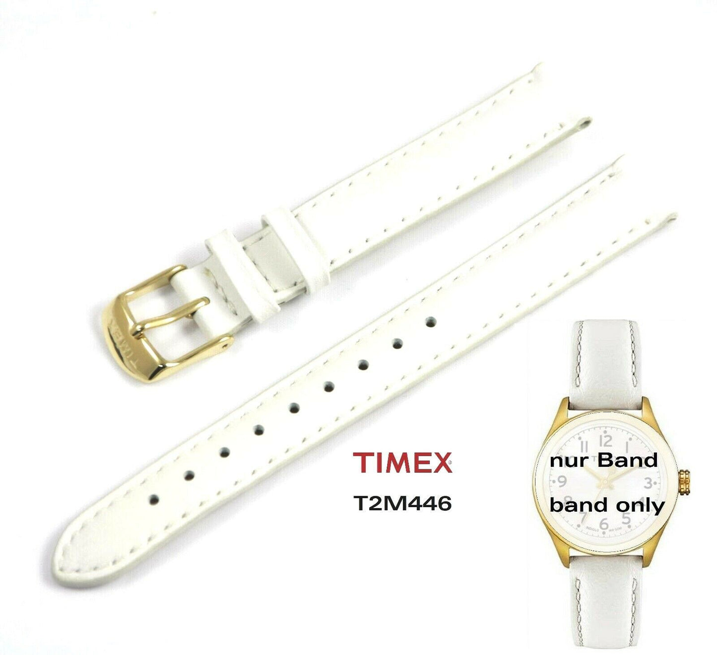 Timex Ersatzarmband T2M446 T Series - passt T2M448 T2M447 T2M449 T2M445 T2M444