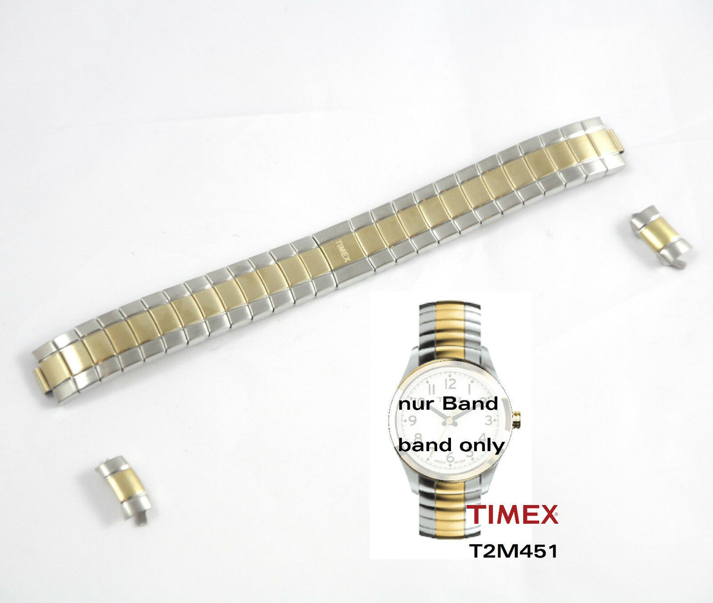 Timex Ersatzarmband für T2M451 T-Series Damen - Flexband Strechband - fit T2M452