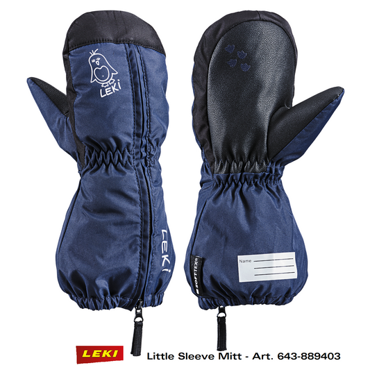 LEKI Little Sleeve Mitt Art. 643889403 - Kinder Ski Handschuhe Fäustlinge mit RV